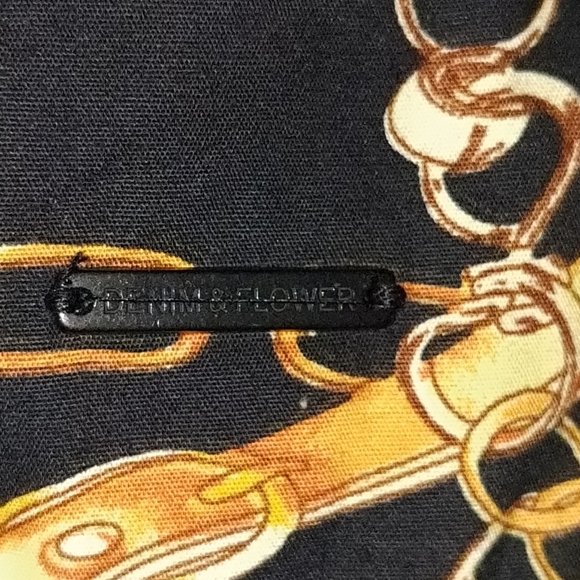 Denim & Flower Bomber by Ricky Singh Mens Horse Bit & Chain Equestrian Pattern - Picture 11 of 11